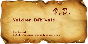 Veidner Dévald névjegykártya